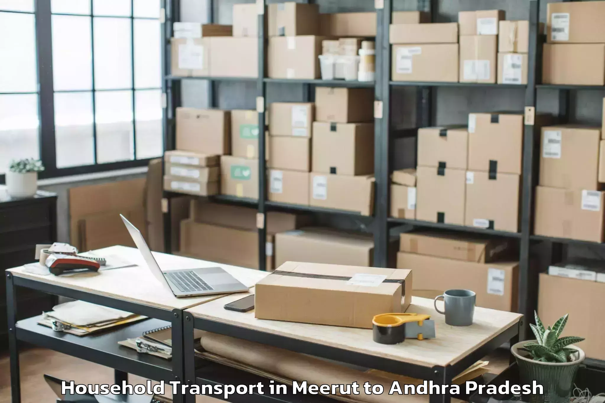 Book Meerut to Vepagunta Household Transport